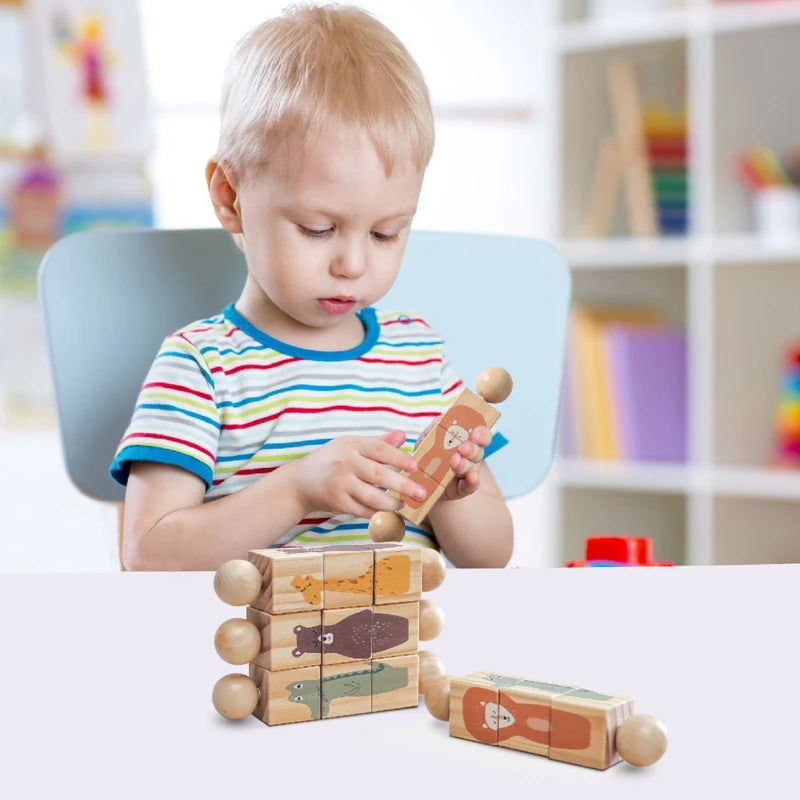 Wooden Montessori Animal Puzzle